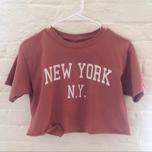New York cropped tee